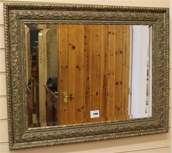 A gilt wall mirror, W.77cm